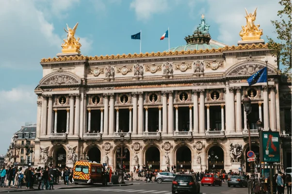 people outside the opera garnier